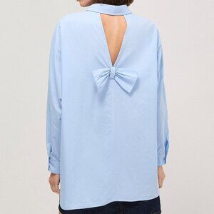 ICHI Back bow oversized shirt size medium New With Tag